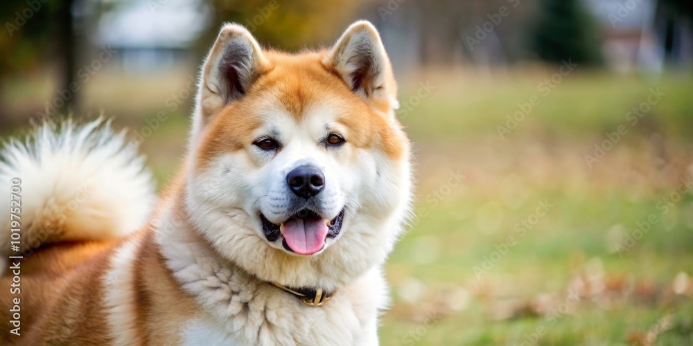 Majestic Akita Inu dog breed with thick coat and curled tail, Akita, Inu, Japanese, canine, fluffy, pet, loyal Majestic Akita Inu dog breed with thick coat and curled tail, Akita, Inu, Japanese, canine, fluffy, pet, loyal