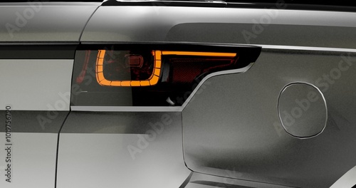Bild auf Leinwand 3D rendering of Ranger Rover 2012 on isolated background