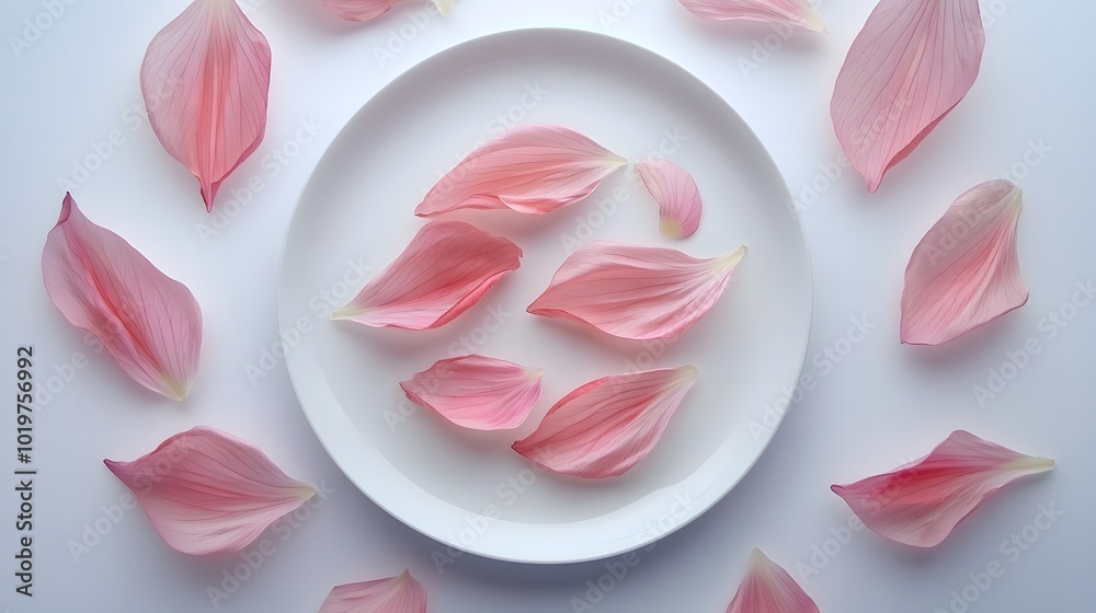 Fototapeta premium 食用ピンクの花びら