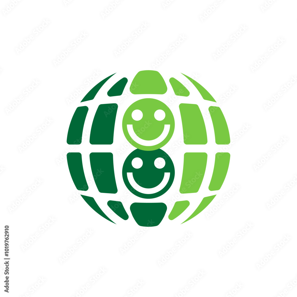 Humans smile with a healthy environment logo