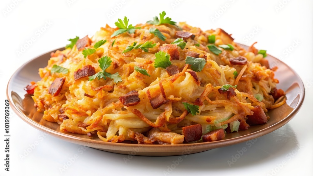 Crispy breakfast hash browns isolated on background, hash browns, breakfast, crispy, crunchy, fried, potato Crispy breakfast hash browns isolated on background, hash browns, breakfast, crispy, crunchy, fried, potato