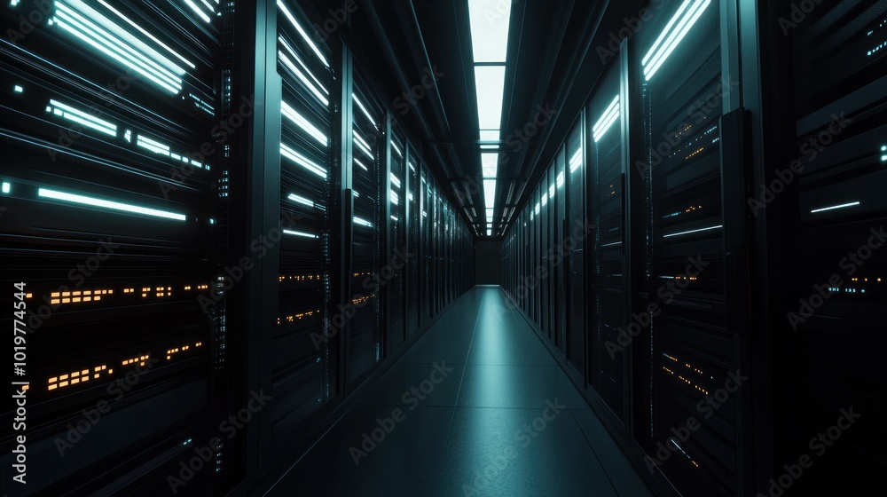 Fototapeta premium Server Room Corridor
