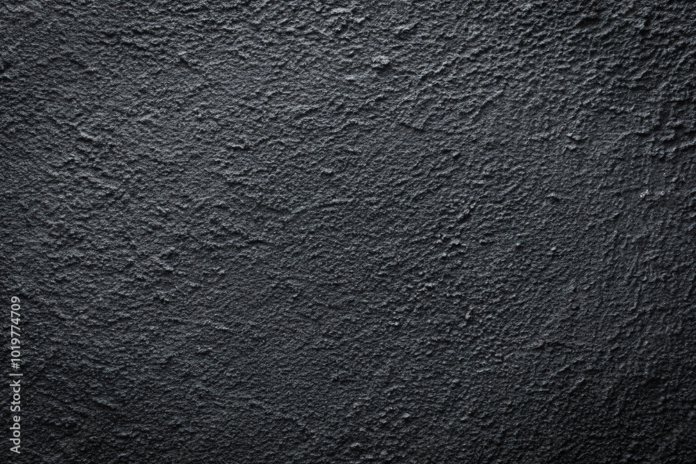 Black concrete wall with rough texture and dark concrete floor, creating leading lines Black concrete wall with rough texture and dark concrete floor, creating leading lines