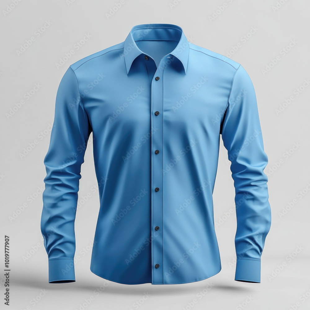 Smooth blue dress shirt with a tailored fit, perfect for professional attire and elegant occasions. Smooth blue dress shirt with a tailored fit, perfect for professional attire and elegant occasions.