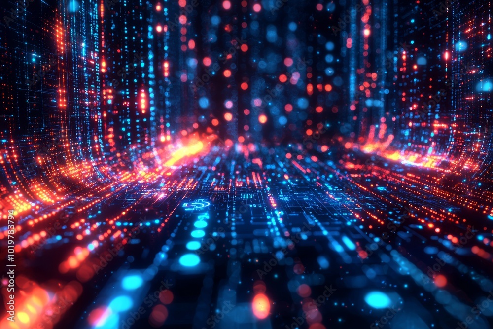 Digital Technology background of data and network Digital Technology background of data and network
