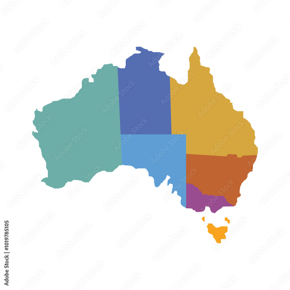 Obraz premium map of Australia flat vector design