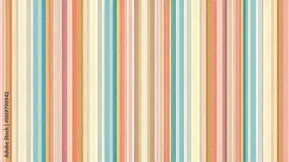 Obraz premium Asymmetrical vertical stripe pattern with subtle gradients and soft colors