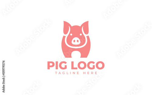 pig logo design vector illustration