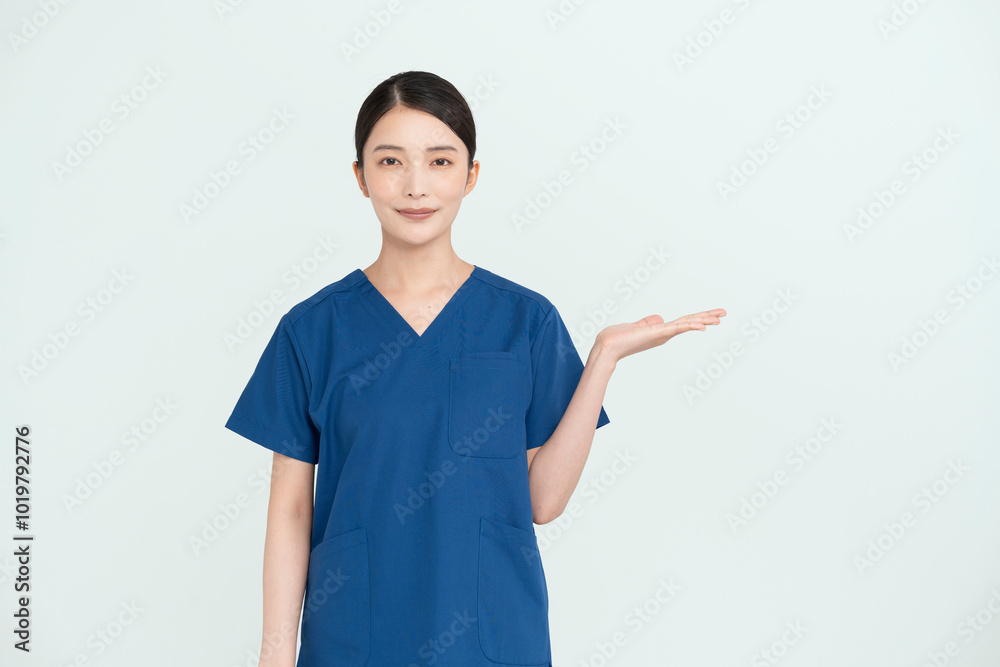 A young Asian female healthcare worker A young Asian female healthcare worker