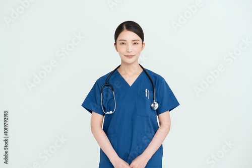 A young Asian female healthcare worker photo