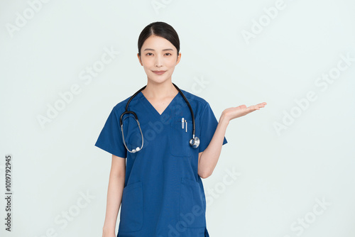 A young Asian female healthcare worker photo