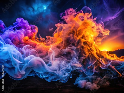 Colorful Smoke Artistry - Abstract Background for Wallpaper