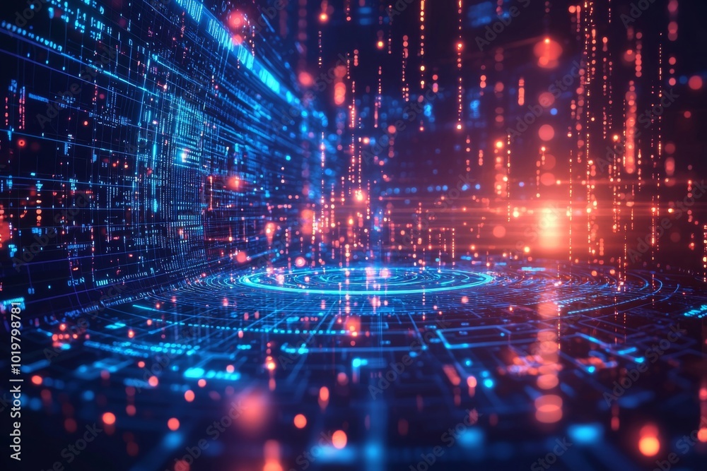 Digital Technology background of data and network Digital Technology background of data and network