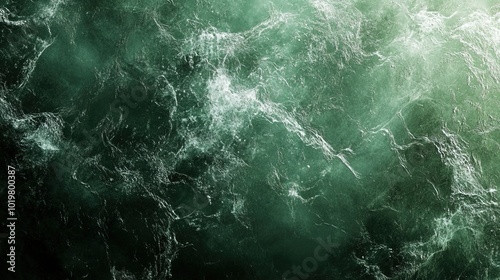 Transparent dark green clear water surface texture