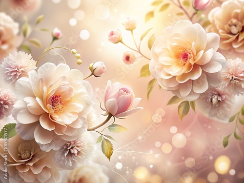 Elegant Floral Certificate Background with Decorative Elements for Awards