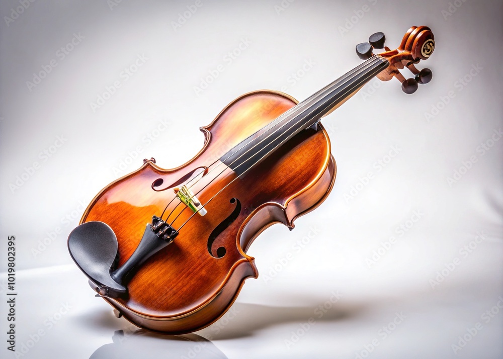 Elegant Violin on White Background - Conceptual Photography for Music Lovers Elegant Violin on White Background - Conceptual Photography for Music Lovers