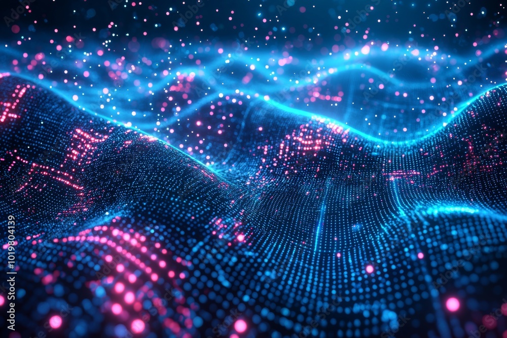 Digital Technology background of data and network Digital Technology background of data and network