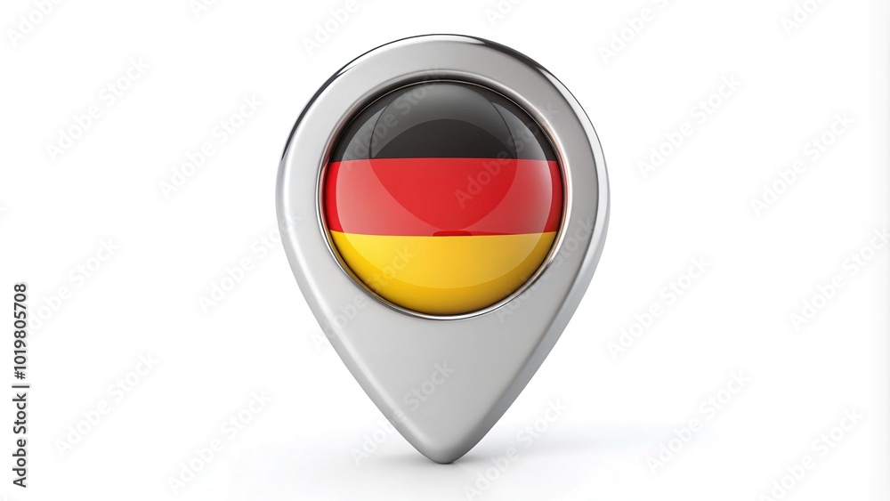 Germany Flag Location Marker Icon 3D Rendering for Travel and Food Photography Germany Flag Location Marker Icon 3D Rendering for Travel and Food Photography