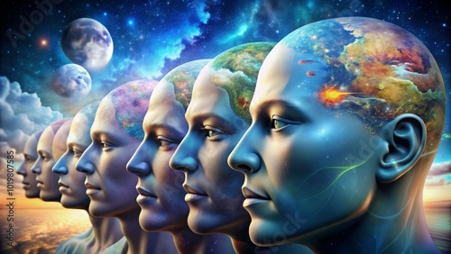 Each head is a world itself , individuality, uniqueness, diversity, thoughts, imagination, creativity, mind, brain photo