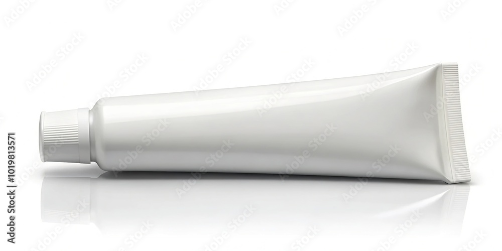 Blank white tube of toothpaste cream or gel Blank white tube of toothpaste cream or gel