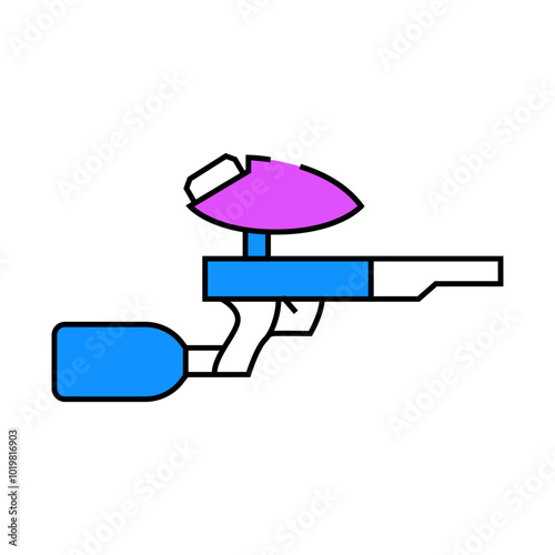 gun paintball game line icon vector. gun paintball game sign. isolated symbol illustration