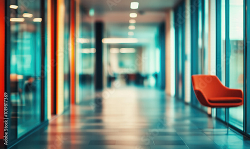 Wallpaper Mural Blur background of a corridor of hospital of office Modern Interior design, 3d rendering Torontodigital.ca