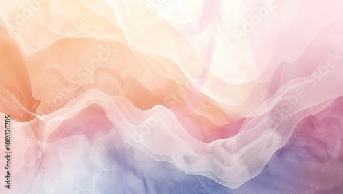 Abstract pastel watercolor background with a soft color gradient and fluid shapes. The design is a beautiful, delicate pattern of pastels, creating an elegant wallpaper or background