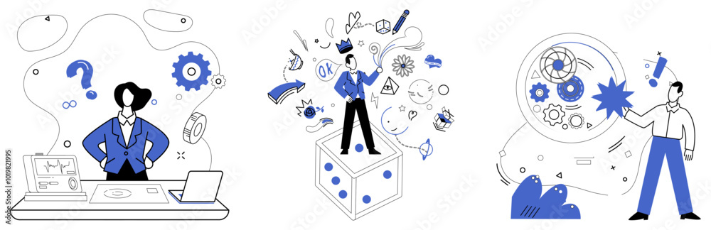 Financial forecasting vector illustration. Market research is microscope through which financial analysts examine intricate details economy Financial analytics is melody played by orchestra investment Financial forecasting vector illustration. Market research is microscope through which financial analysts examine intricate details economy Financial analytics is melody played by orchestra investment