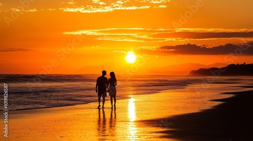 A couple sharing a sunset embrace, symbolizing a promise to stay together, couple promise, eternal love