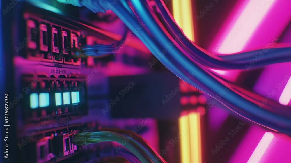 Neon Lit Server Rack Neon Lit Server Rack