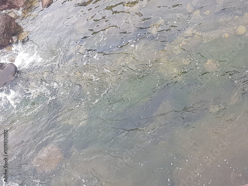 Gentle wave image of the clear water of Daecheongcheon