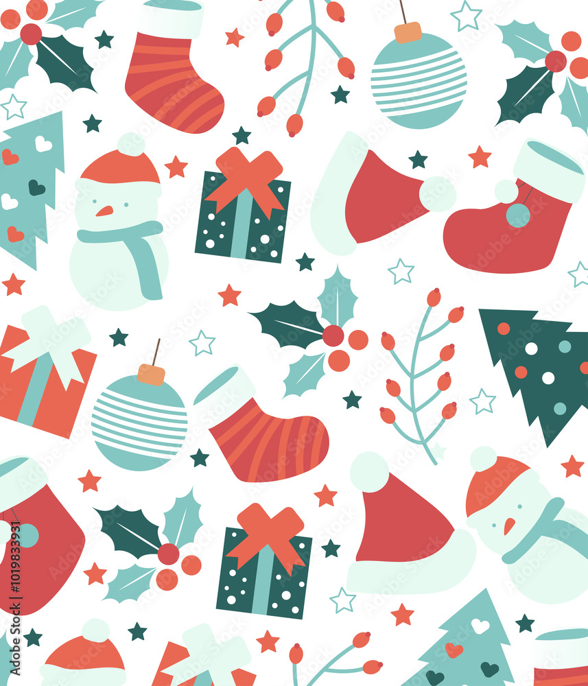 © Mardiyanikaimuddin - christmas seamless pattern © Mardiyanikaimuddin - christmas seamless pattern