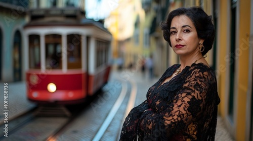 Vibrant Portrait of a Portuguese Woman in the City