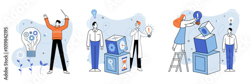 Unconventional thinking vector illustration. Independence is armor shields individual in battlefield ideas Uniqueness is melody played by those who dance to rhythm creativity Success is destination