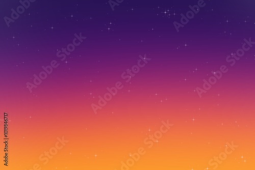 The background is a gradient sky painting with stars and a meteor shower.