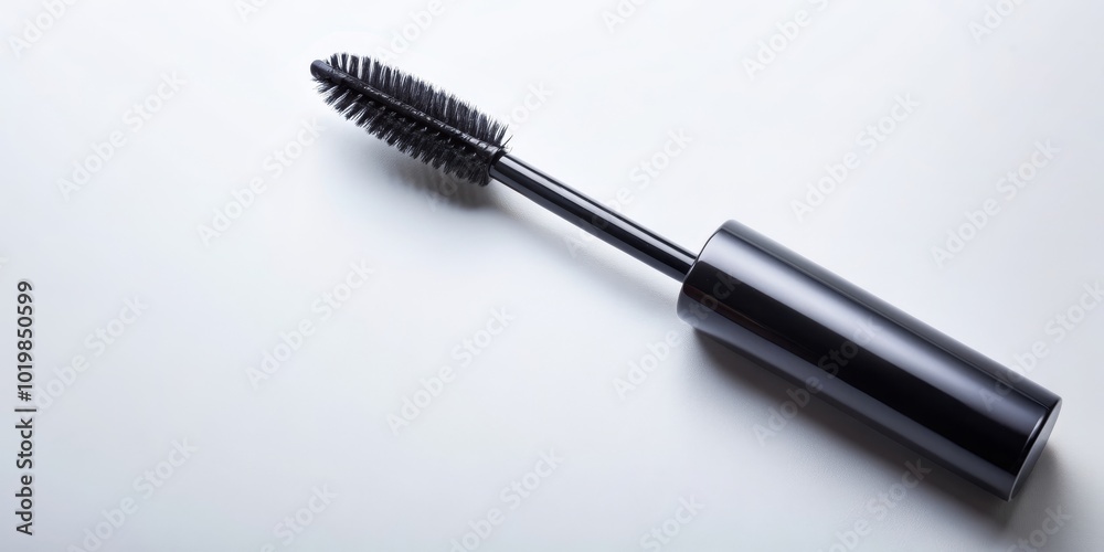 Black mascara brush with background, makeup, beauty, cosmetics, fashion, close-up, brush, applicator Black mascara brush with background, makeup, beauty, cosmetics, fashion, close-up, brush, applicator
