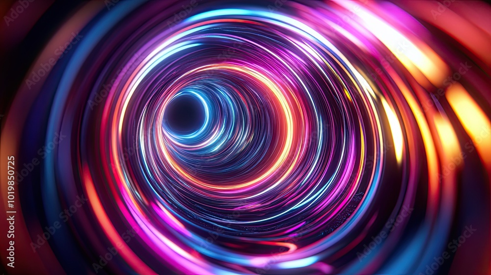 Neon Colorful Spiral Technology Business Abstract Background