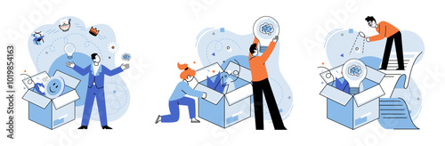 Unconventional thinking vector illustration. Your singularity is heartbeat echoing in corridors creativity Independence is fuel propelling engine unconventional thinking Success is echo footsteps