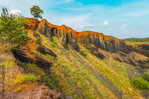 Volcano of Romania. The Racos volcano is the oldest volcano in the region transylvania. Vulcanul Racos photo