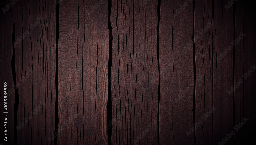 Naklejka premium An old, grungy, dark, textured wooden background.