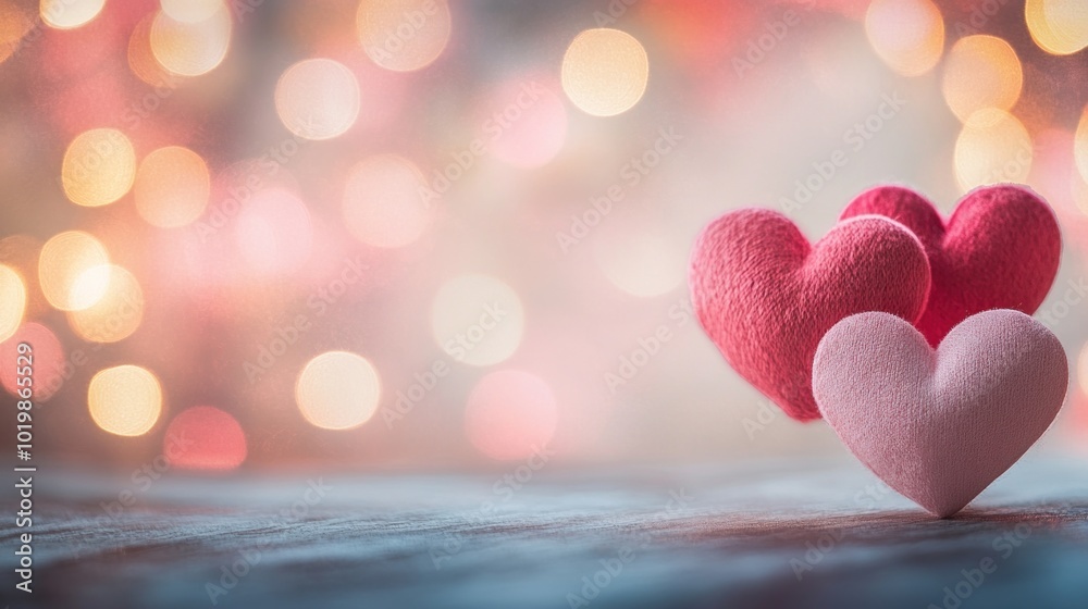Abstract Heart Composition with Soft Colors and Lights Abstract Heart Composition with Soft Colors and Lights