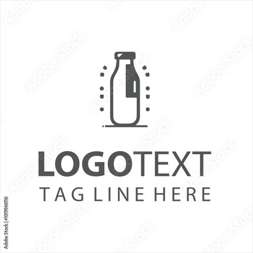 Milk Bottle Logo Design