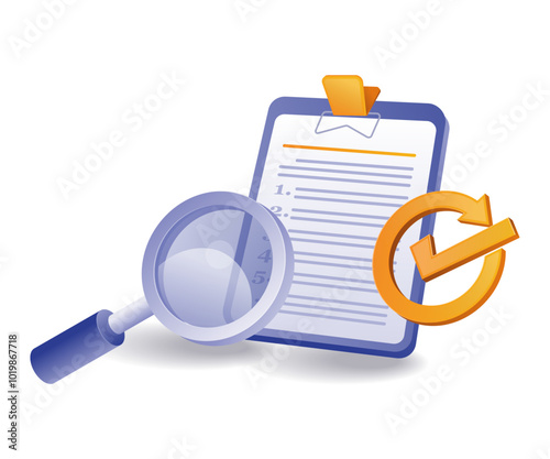 Business plan information checklist options flat illustration