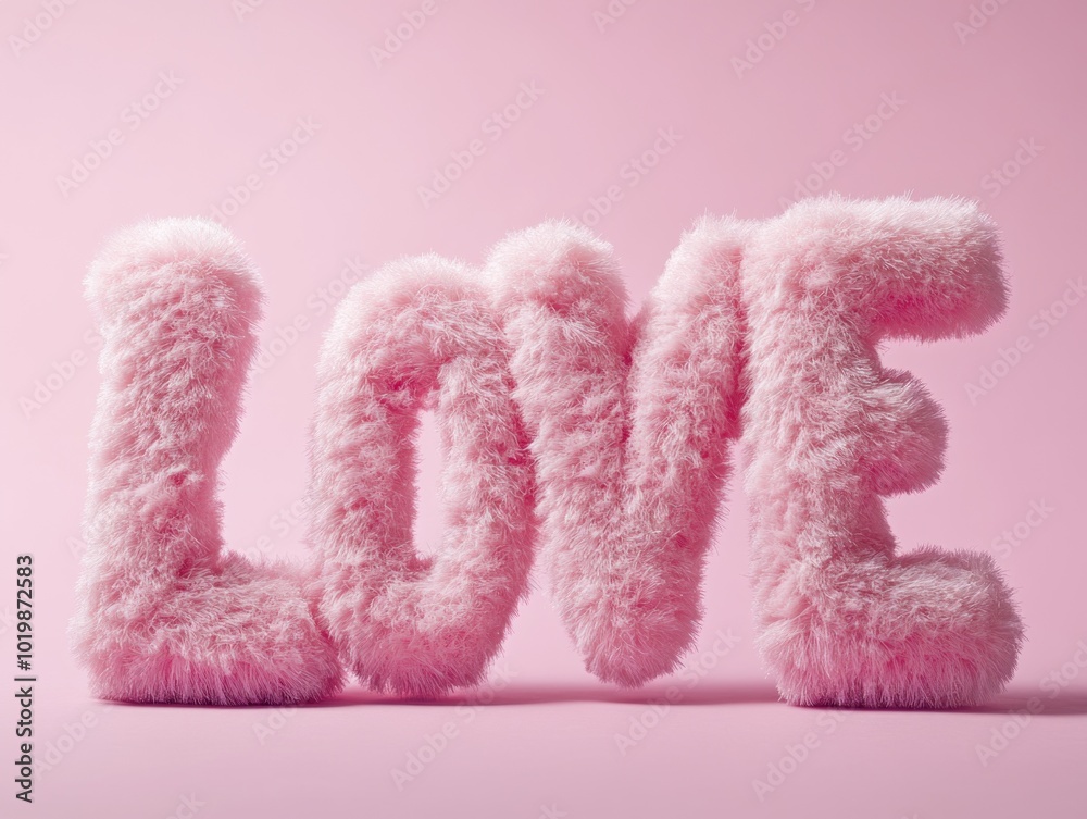 Soft Pink Love Inscription on a Pastel Background Soft Pink Love Inscription on a Pastel Background
