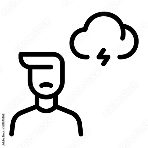 overwork line icon