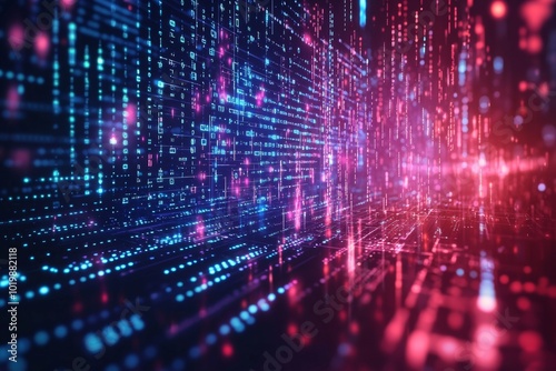 Wallpaper Mural Digital Technology background of data and network Torontodigital.ca