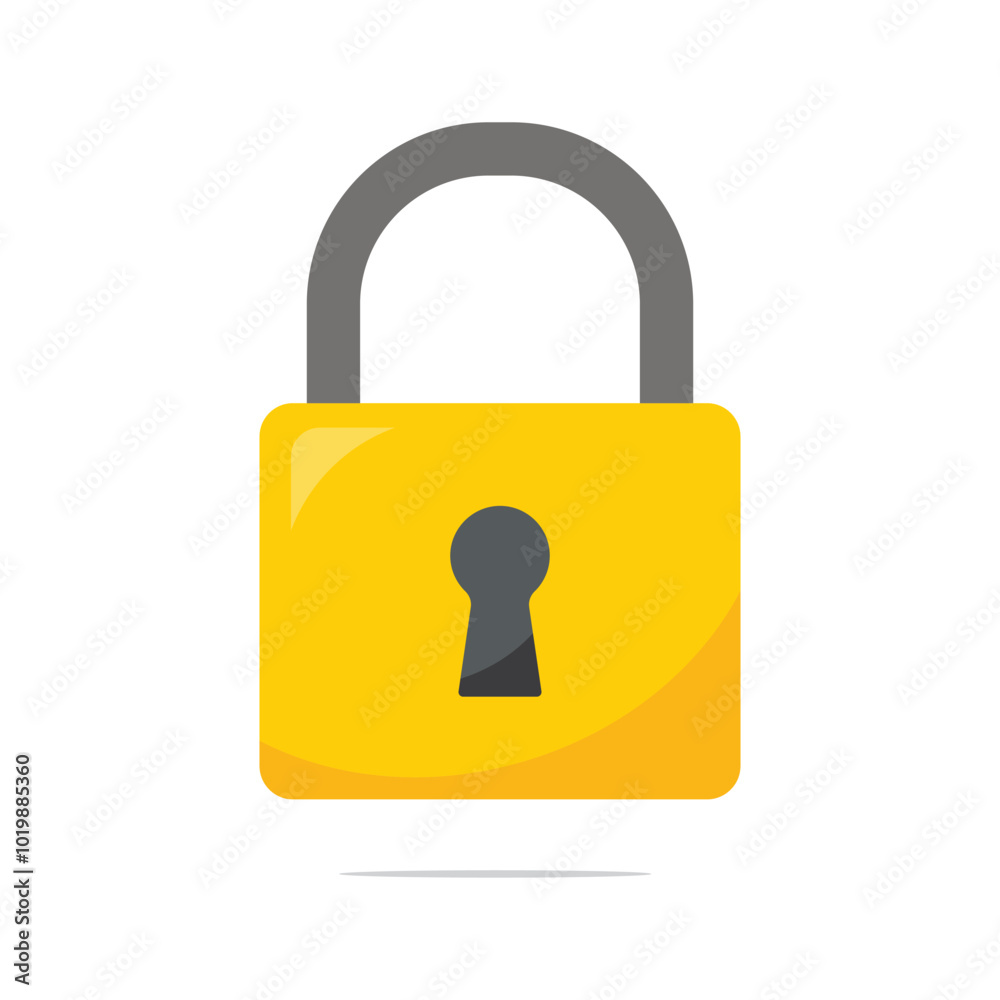 pad lock vector yellow vector design illustration pad lock vector yellow vector design illustration