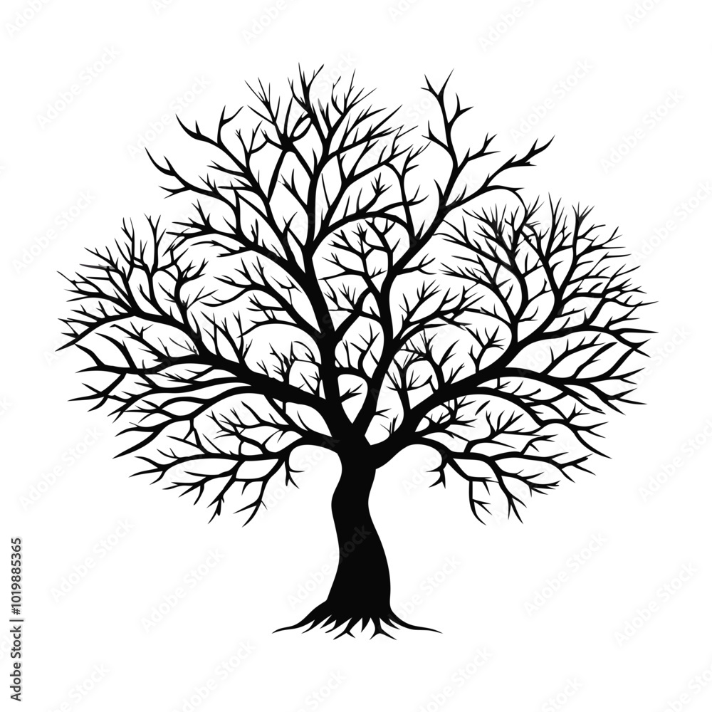 Fototapeta premium chaste-tree-silhouette