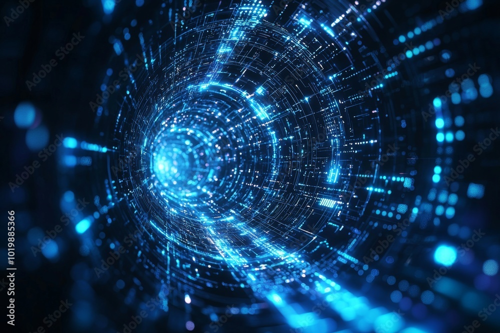 Obraz premium Digital Technology background of data and network
