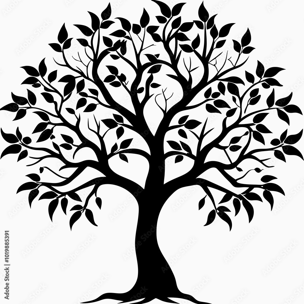 Obraz premium chaya-tree-silhouette